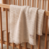 Beige 100% merino wool baby blanket