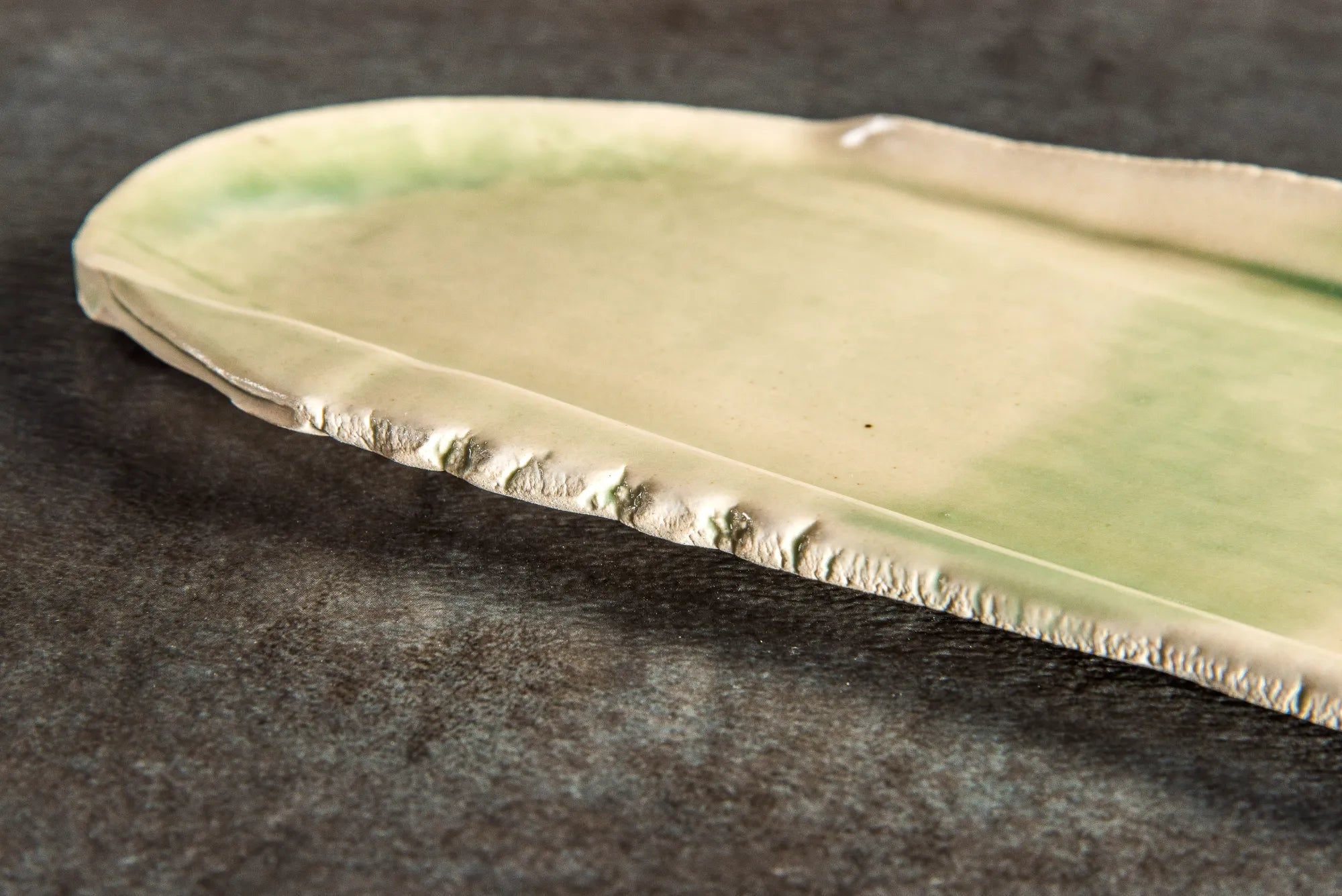 Close up of Verde tray by Rioja Holistic Home on a gray surface