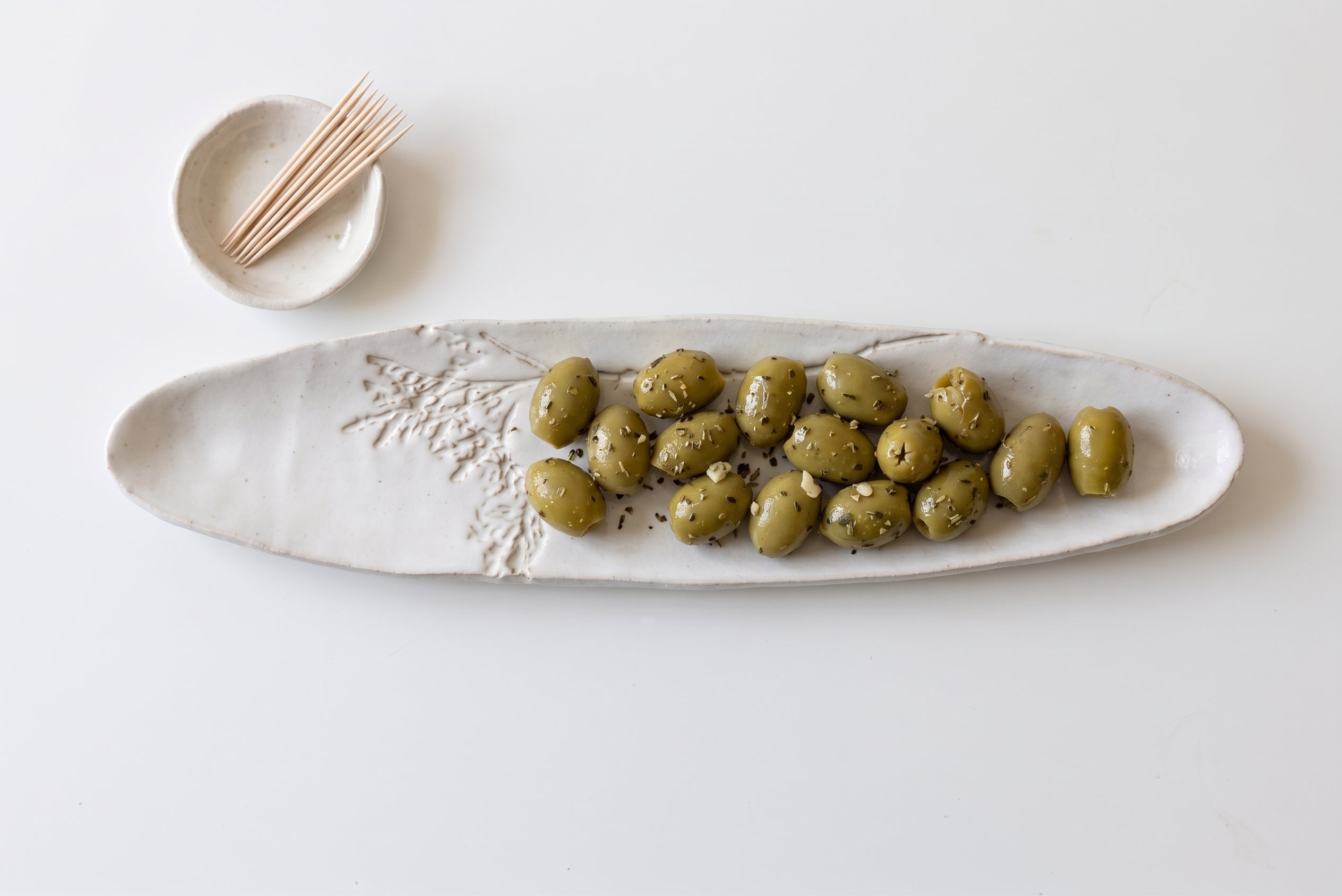 Blanco tray and olives